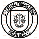 5th Special Forces Green Berets Vinyl Decal