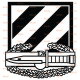 3rd Infantry Combat Action Badge CAB vinyl