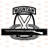 10th Mountain with Combat Infantry Badge (CIB) Vinyl Decal