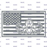 EOD Senior in US Flag Vinyl Decal