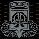 82nd Airborne with Basic Wings Vinyl Decal