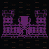 Engineer Castle with Purple Heart Vinyl Decal