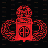 82nd Airborne with Master Wings vinyl decal