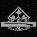 4th Infantry with Combat Infantry Badge (CIB) Vinyl Decal