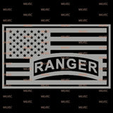 Ranger Tab in Flag Vinyl Decal
