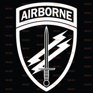 Special Forces Civil Affairs & Psychological Ops Airborne vinyl decal