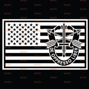 Special Forces Unit Insignia Flag Vinyl Decal