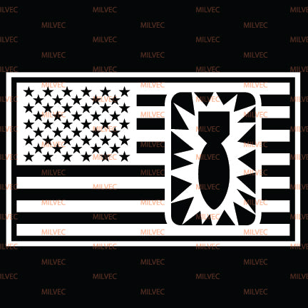 52nd EOD Group in US Flag Vinyl Decal