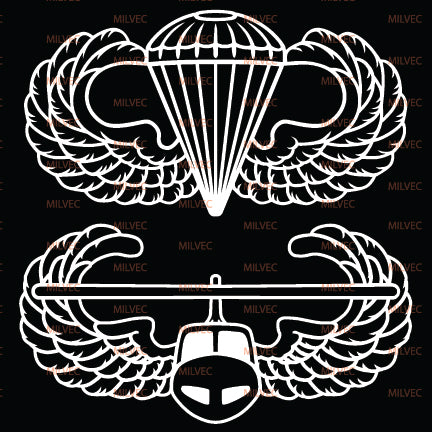 Airborne and Air Assault Combo Vinyl Decal