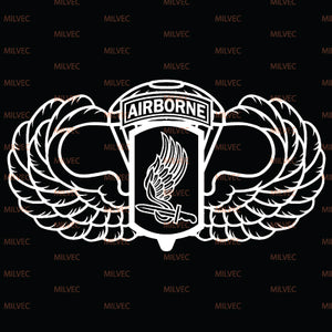 173rd Airborne and Basic Wings vinyl decal