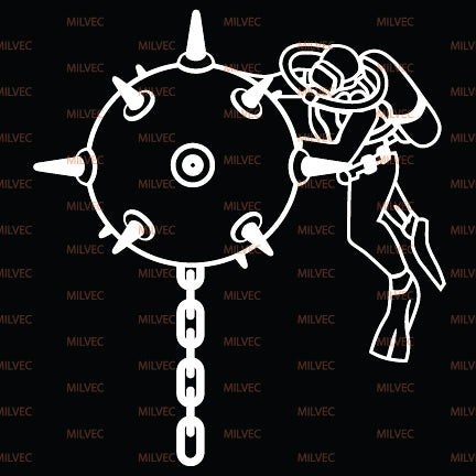 Navy EOD Underwater Mine vinyl decal