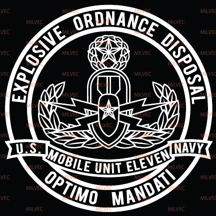 Navy EOD Mobile Unit 11 Vinyl Decals