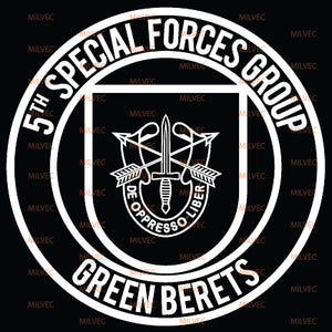 5th Special Forces Green Berets Vinyl Decal