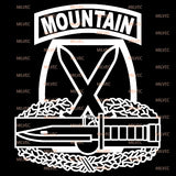 10th Mountain Combat Action Badge CAB vinyl