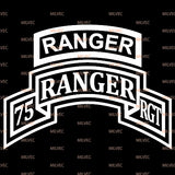 75th Ranger vinyl decal