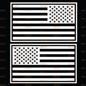 US Flag Vinyl Decal Pair - American Flag Window Decals