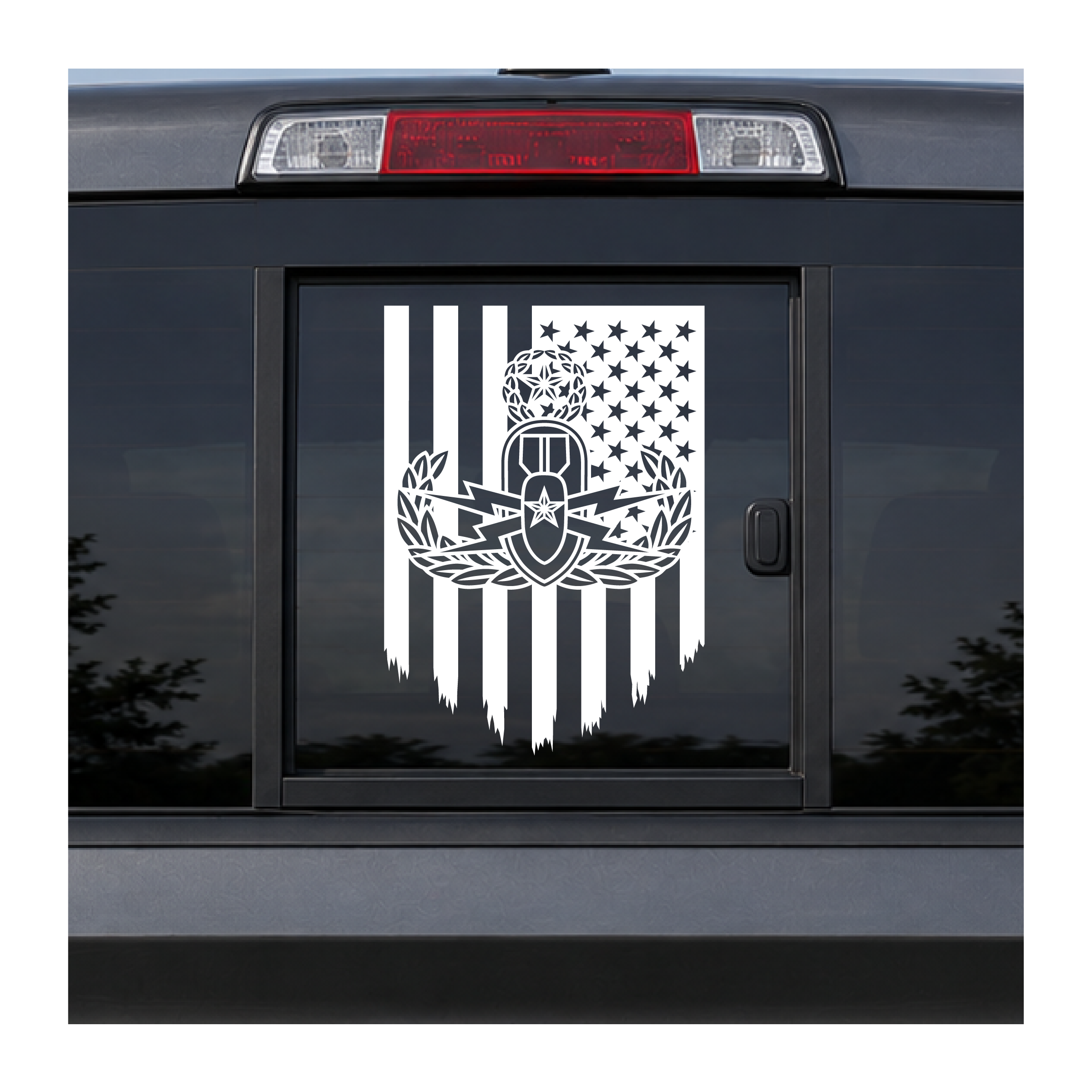 EOD Tattered Flag Viny Decal