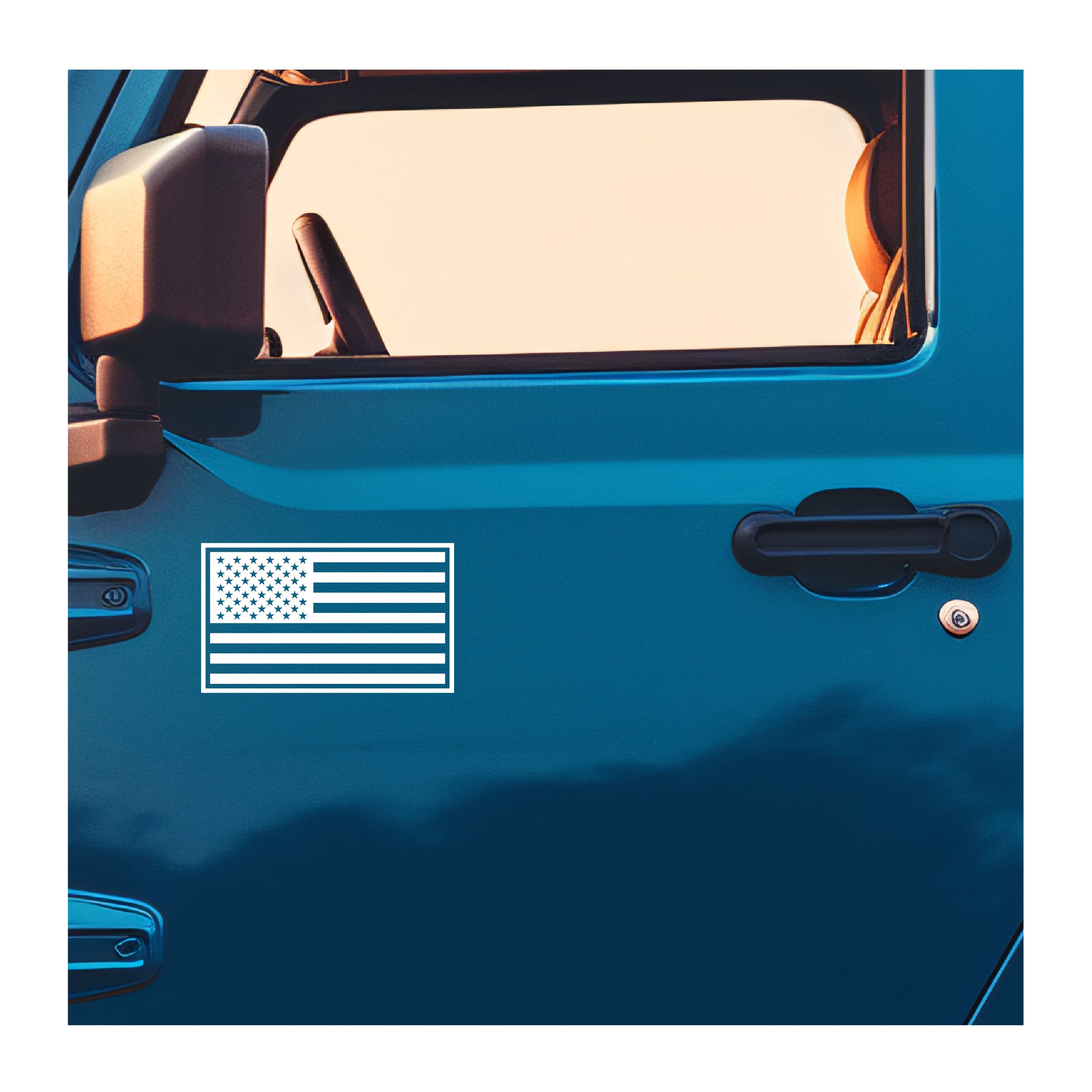 US Flag Vinyl Decal Pair