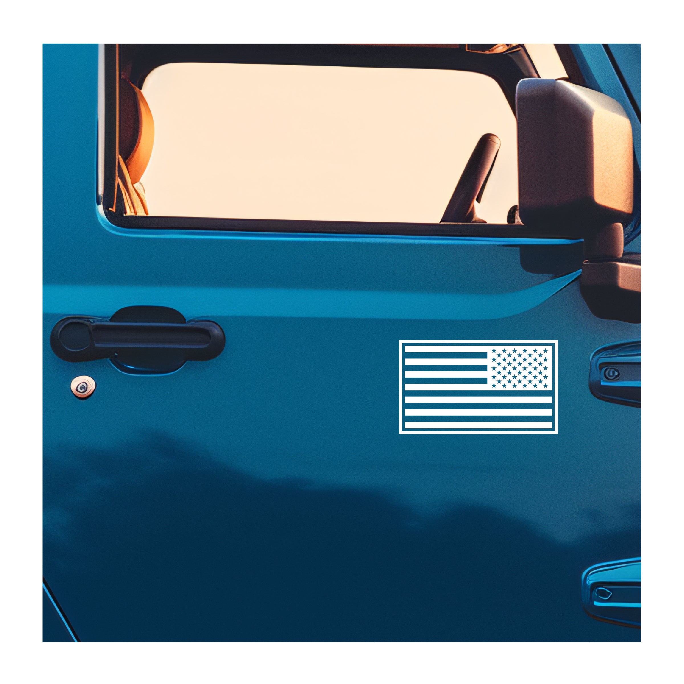 US Flag Vinyl Decal Pair