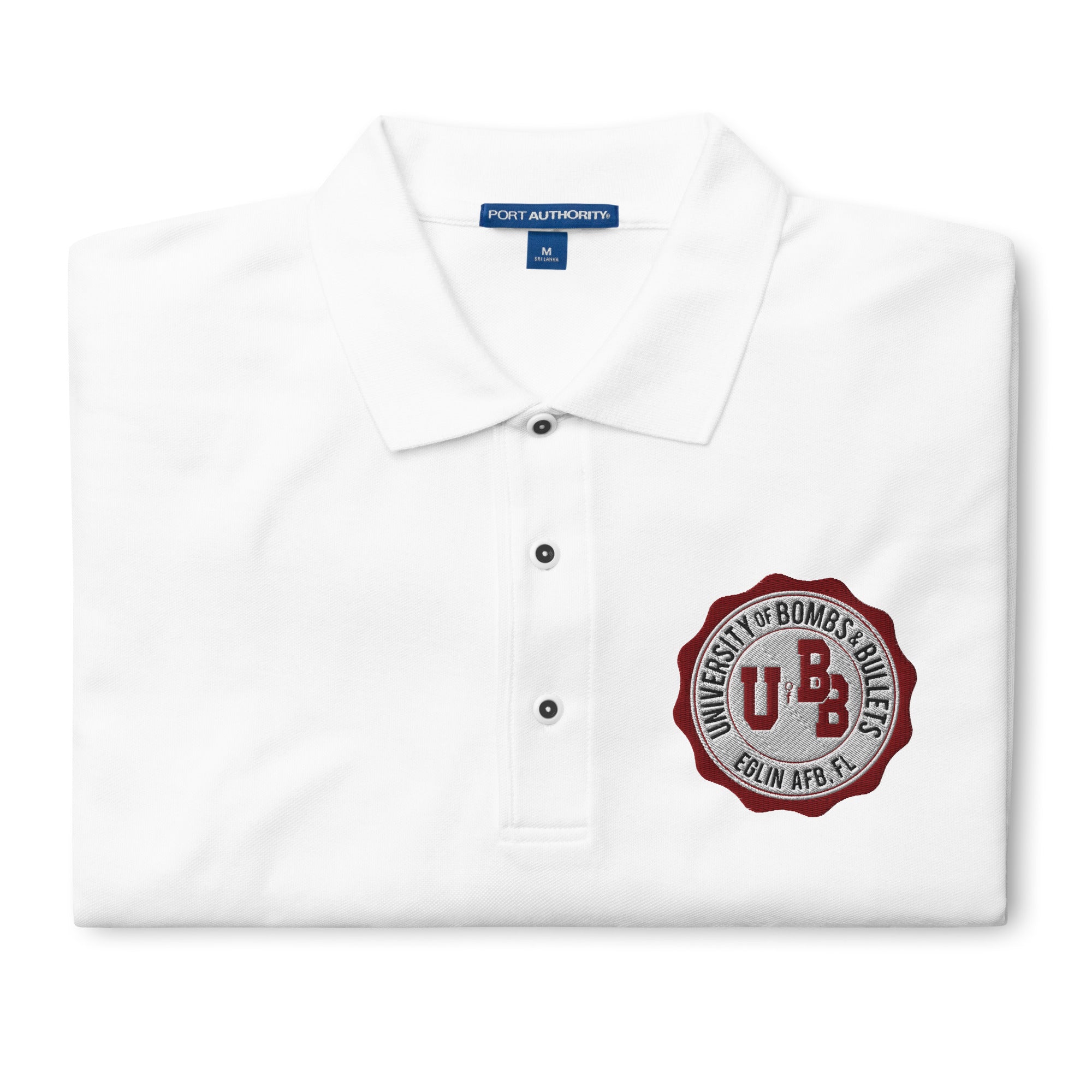 University of Bombs and Bullets Eglin premium polo