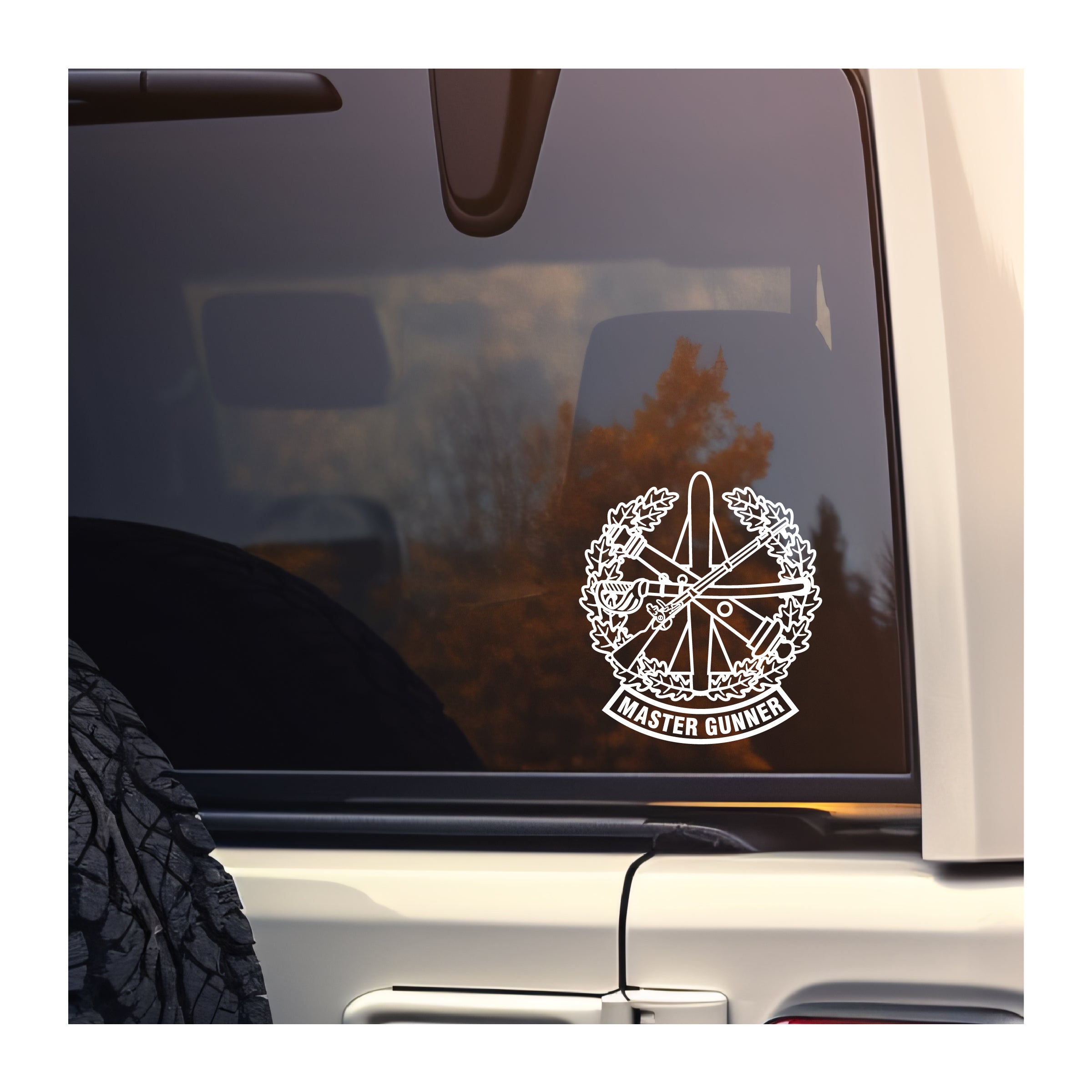 Army Master Gunner Badge vinyl decal