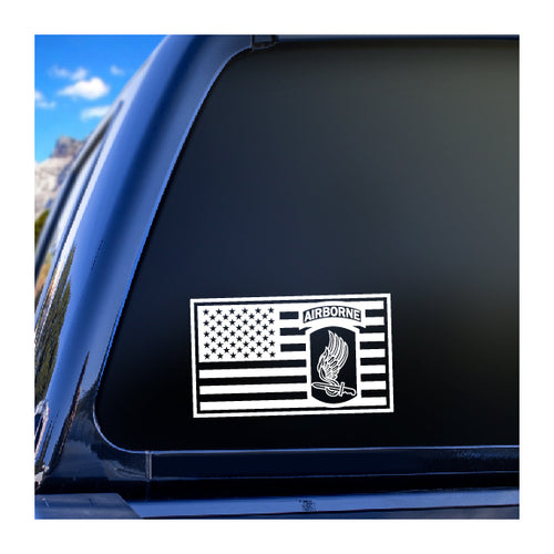 173rd Airborne in US Flag Vinyl Decal