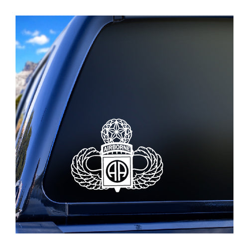 82nd Airborne with Master Wings vinyl decal