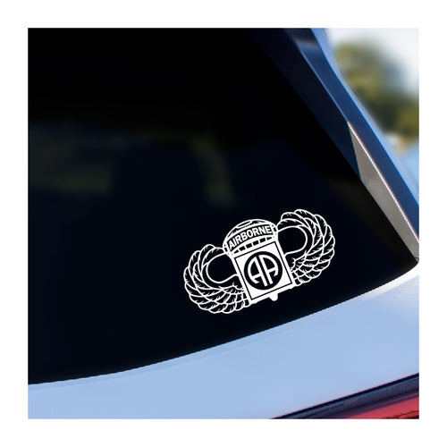 82nd Airborne with Wings vinyl decal