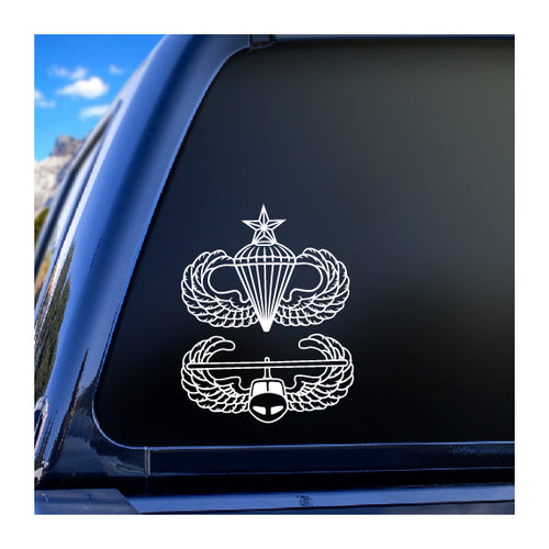 Airborne Senior and Air Assault Vinyl Decal