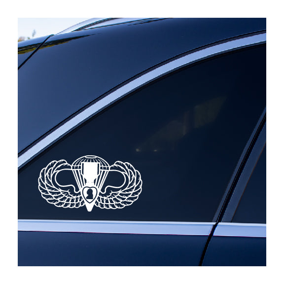 Airborne Basic with Purple Heart vinyl decal