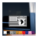 101st Airborne in US Flag Vinyl Decal