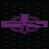 Combat Infantry Badge (CIB) with Purple Heart Vinyl Decal