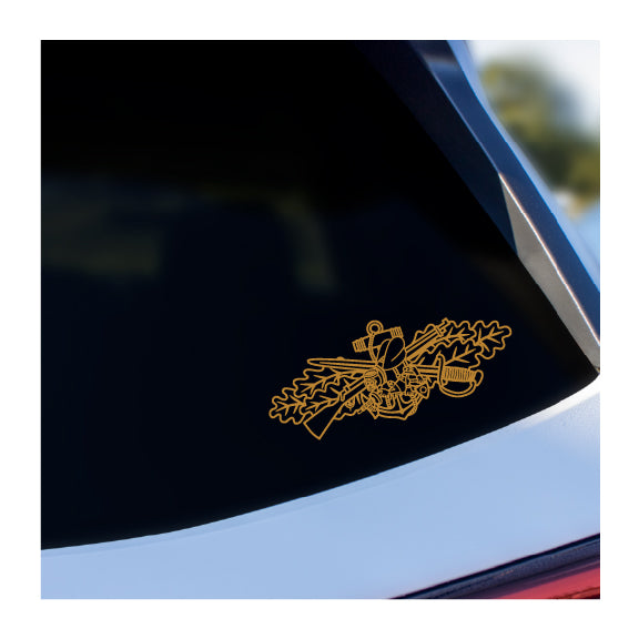 Seabee Combat Warfare Badge Vinyl Decal - Naval Construction