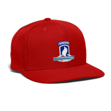 173rd Airborne CIB Snapback Cap - red