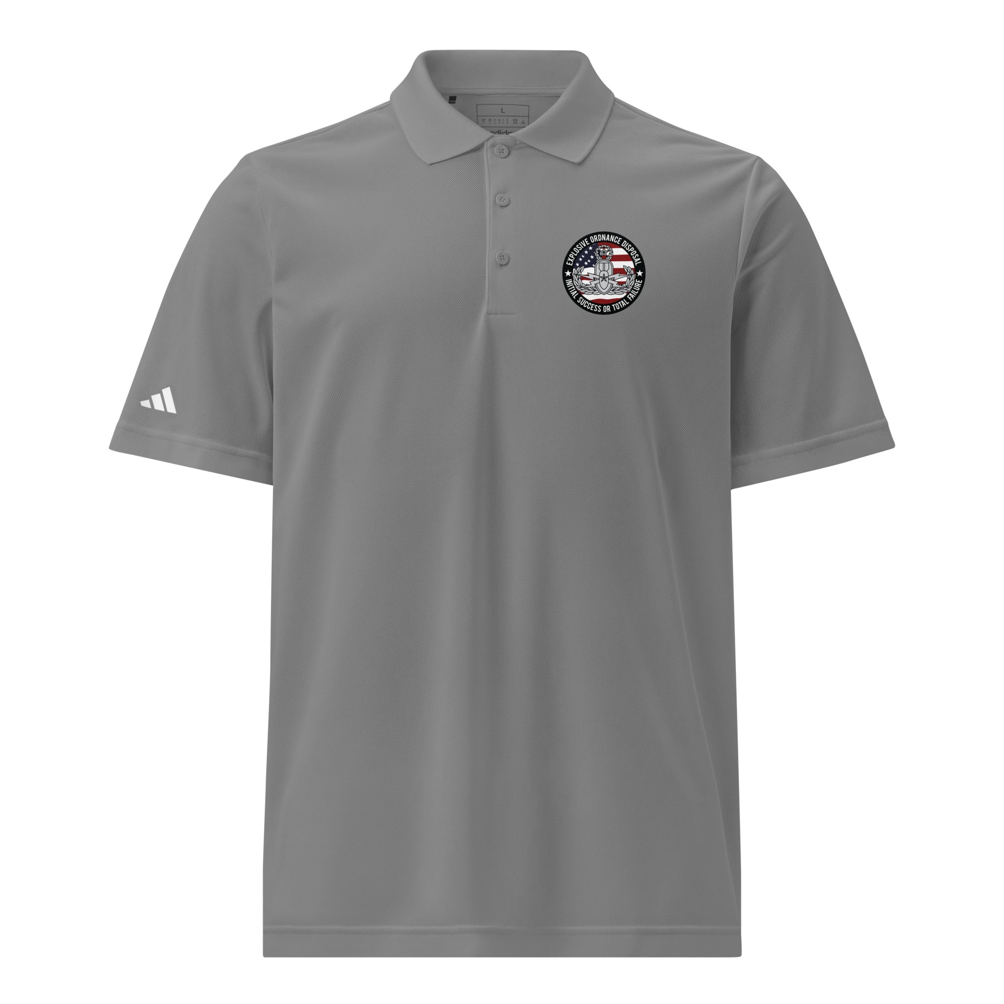 EOD Master ISoTF adidas sport polo in Grey Three