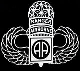 82nd Airborne Ranger with Master Wings vinyl decal