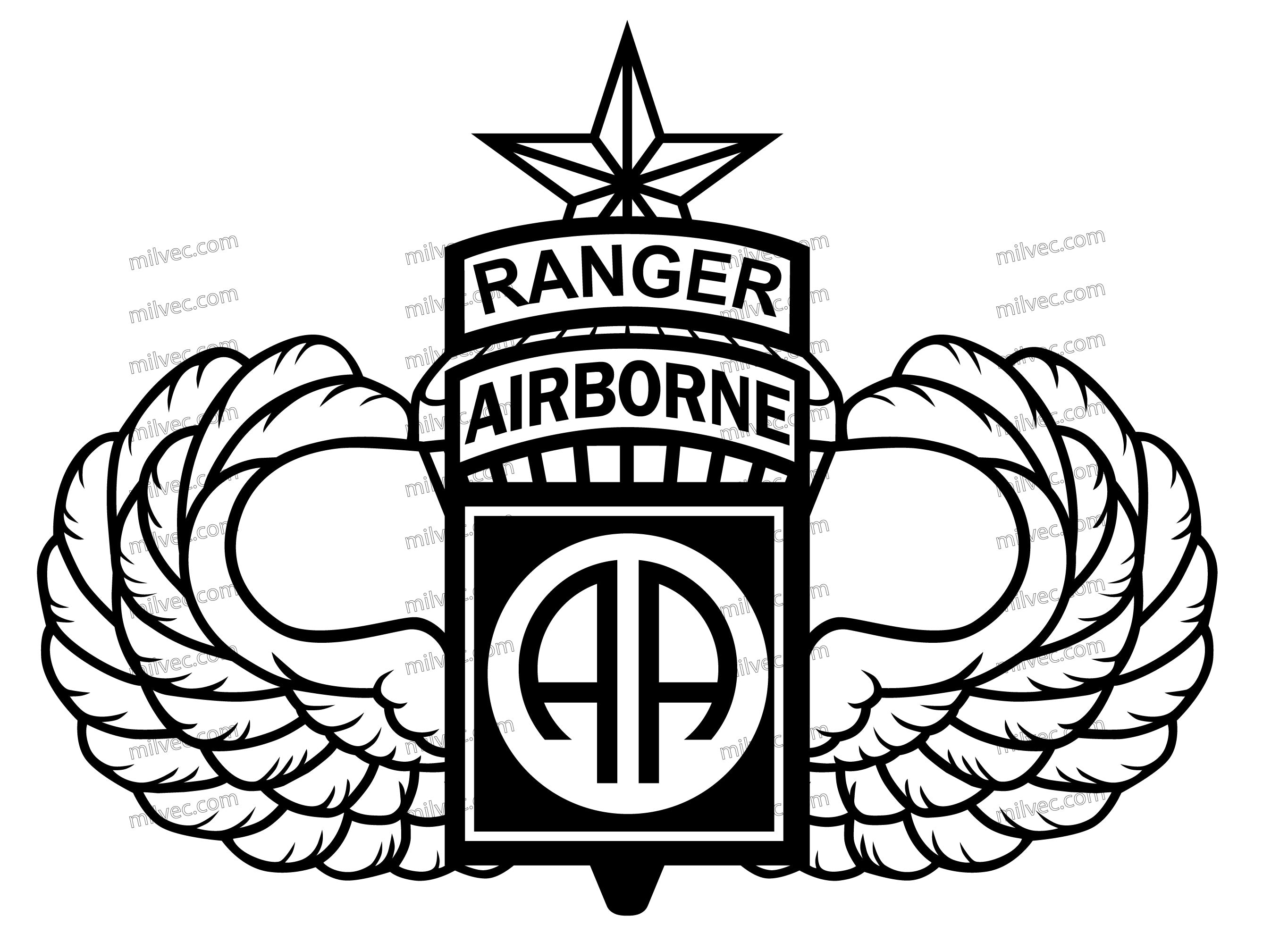 82nd Airborne Ranger Senior Graphic MILVEC