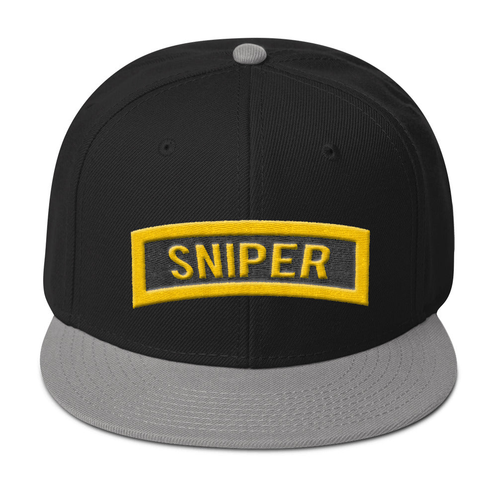 Army Sniper tab embroidered snapback hat – military veteran cap
