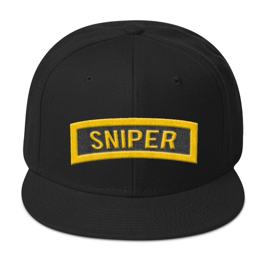 Army Sniper tab embroidered snapback hat – military veteran cap