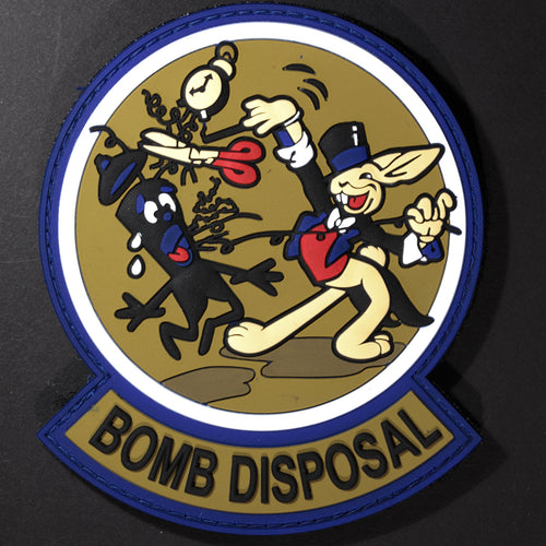 EOD WWII Magic Rabbit patch with Bomb Squad tab PVC