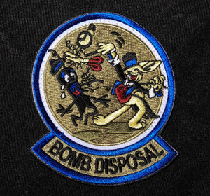 EOD WWII Magic Rabbit Embroidered patch with Bomb Disposal tab