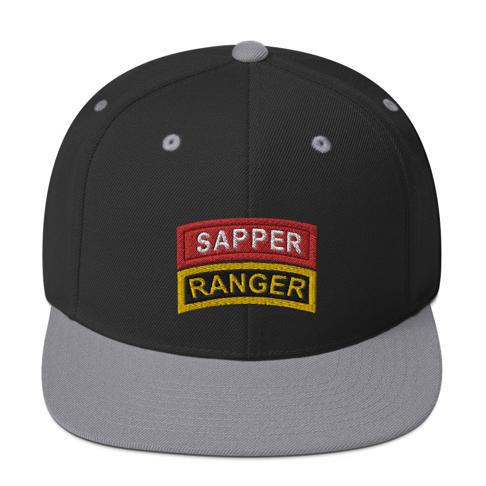 Sapper and Ranger tabs embroidered snapback hat – military veteran cap