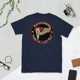 Pathfinder badge and motto First In, Last Out Short-Sleeve Unisex T-Shirt