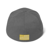 Embroidered Navy SEALs Trident and US Flag Structured Twill Cap