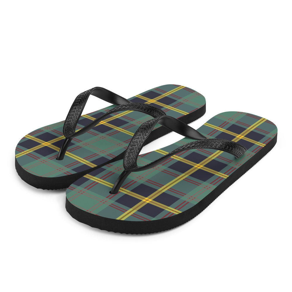 Navy Polaris Submariner Tartan Flip-Flops
