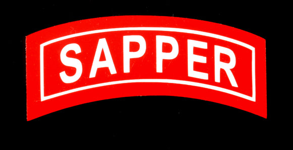 Sapper Tab Vinyl Decal