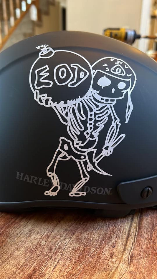 EOD Skeleton vinyl decal