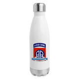 82nd Airborne CIB Insulated Stainless Steel Water Bottle - white