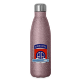 82nd Airborne CIB Insulated Stainless Steel Water Bottle - pink glitter