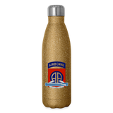 82nd Airborne CIB Insulated Stainless Steel Water Bottle - gold glitter